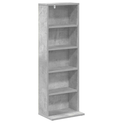 CD Skab Betongrå 33 x 23,5 x 97,5 cm Konstrueret træ