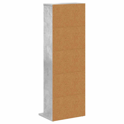 CD Skab Betongrå 33 x 23,5 x 97,5 cm Konstrueret træ