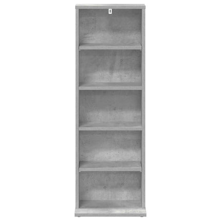 CD Skab Betongrå 33 x 23,5 x 97,5 cm Konstrueret træ