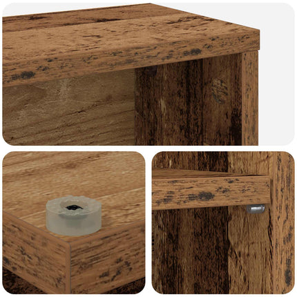 CD Skab Gammelt træ 33 x 23,5 x 97,5 cm Konstrueret træ