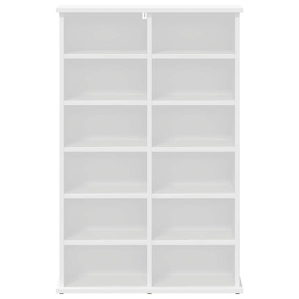 CD Skab Hvid 60 x 17 x 92 cm Konstrueret træ