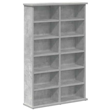 CD Skab 2 stk. Betongrå 60 x 17 x 92 cm Konstrueret træ