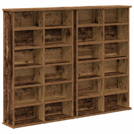 CD Skab 2 stk. Gammelt træ 60 x 17 x 92 cm Konstrueret træ