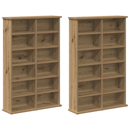 CD Skab 2 stk. Artisan-eg 60 x 17 x 92 cm Konstrueret træ