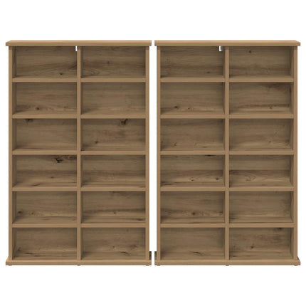 CD Skab 2 stk. Artisan-eg 60 x 17 x 92 cm Konstrueret træ