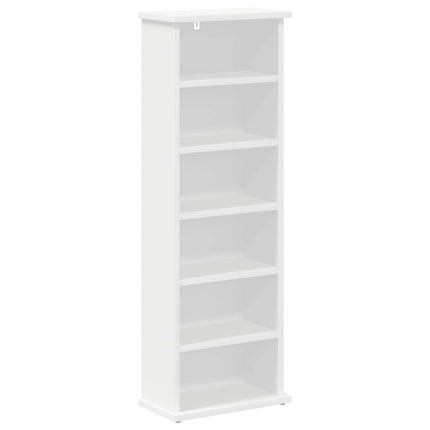 CD Skab Hvid 60 x 17 x 92 cm Konstrueret træ