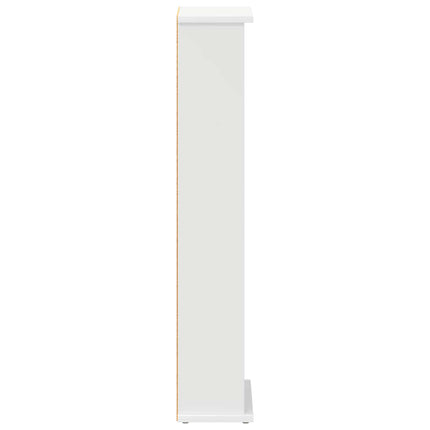 CD Skab Hvid 60 x 17 x 92 cm Konstrueret træ