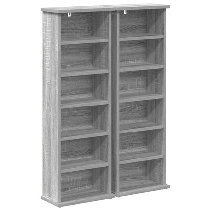 CD Skab 2 stk. Grå Sonoma 60 x 17 x 92 cm Konstrueret træ