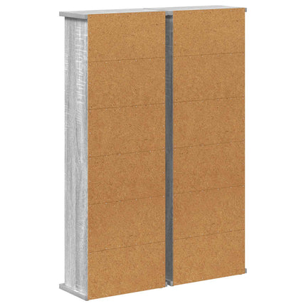 CD Skab 2 stk. Grå Sonoma 60 x 17 x 92 cm Konstrueret træ