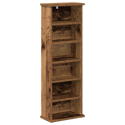 CD Skab Egetræ 60 x 17 x 92 cm Konstrueret træ