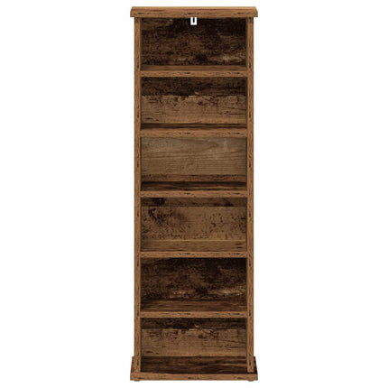 CD Skab Egetræ 60 x 17 x 92 cm Konstrueret træ