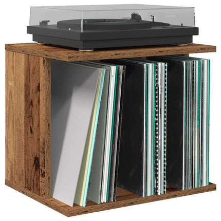 Opbevaring af vinylplader Gammelt træ 42 x 33 x 36 cm