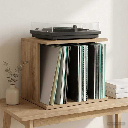 Opbevaring af vinylplader Artisan-eg 42 x 33 x 36 cm
