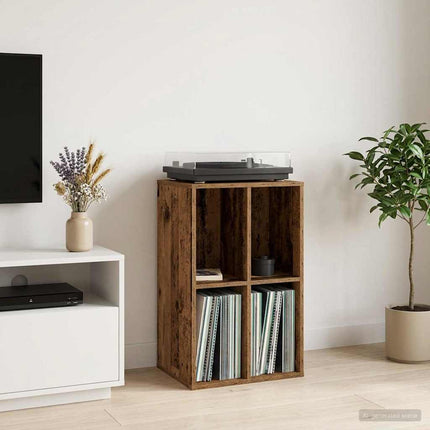 Pladeskab Egetræ 44,5 x 36,5 x 74,5 cm Konstrueret træ