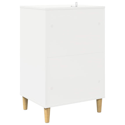 Pladespiller Stativ Hvid 47 x 39,5 x 74,5 cm Konstrueret træ