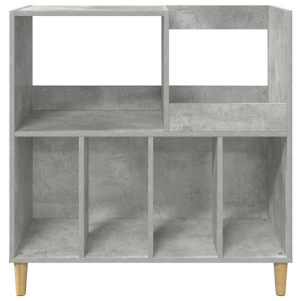 Pladespillerstand Betongrå 82 x 39,5 x 82,5 cm Konstrueret træ