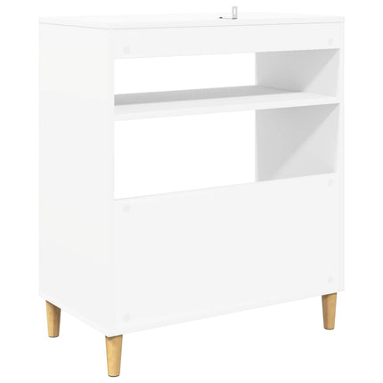Pladespillerstand Hvid 71 x 39,5 x 83 cm Konstrueret træ