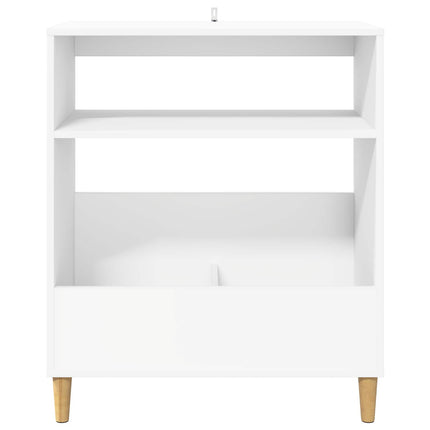 Pladespillerstand Hvid 71 x 39,5 x 83 cm Konstrueret træ