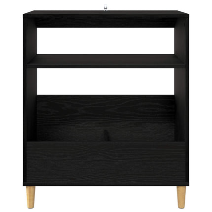 Pladespillerstand Sort eg 71 x 39,5 x 83 cm Konstrueret træ