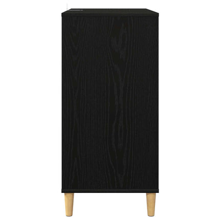 Pladespillerstand Sort eg 71 x 39,5 x 83 cm Konstrueret træ