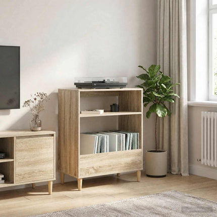 Pladespillerstand Sonoma-eg 71 x 39,5 x 83 cm Konstrueret træ