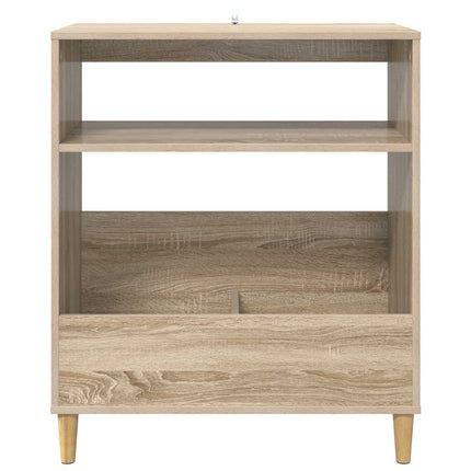 Pladespillerstand Sonoma-eg 71 x 39,5 x 83 cm Konstrueret træ