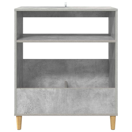 Pladespillerstand Betongrå 71 x 39,5 x 83 cm Konstrueret træ