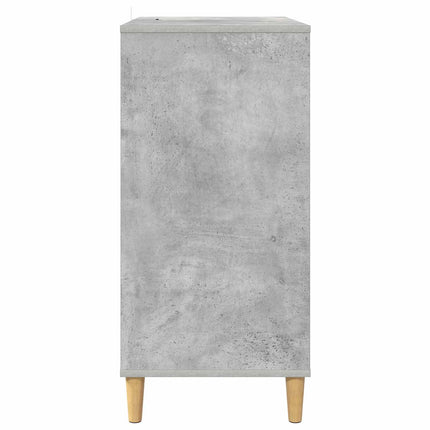 Pladespillerstand Betongrå 71 x 39,5 x 83 cm Konstrueret træ