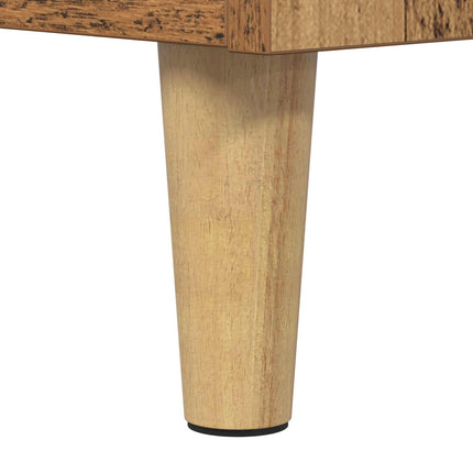 Pladespillerstand Egetræ 71 x 39,5 x 83 cm Konstrueret træ