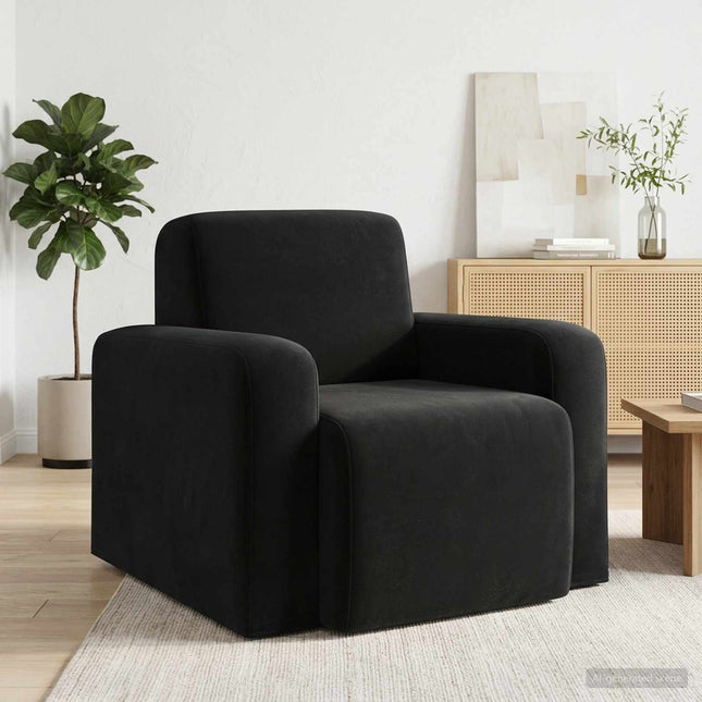 Lænestol Sort Velour (V)