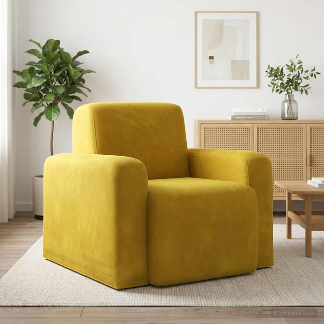 Lænestol Gul Velour (V)