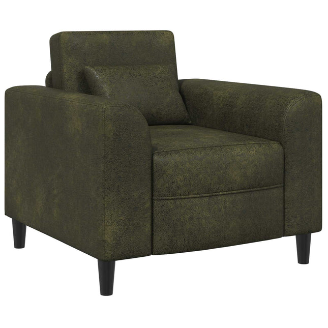 Lænestol Army Grøn Faux Suede Læder