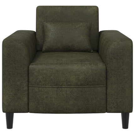 Lænestol Army Grøn Faux Suede Læder