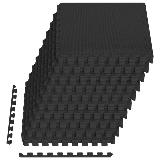 Gulvmåtter 40 stk. Sort 14,4 m² EVA skum