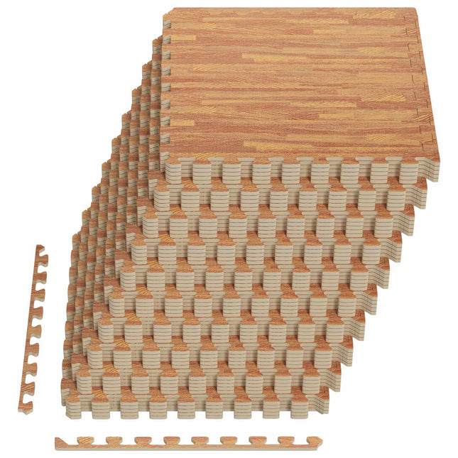 Gulvmåtter 50 stk. træ 18 m² EVA skum