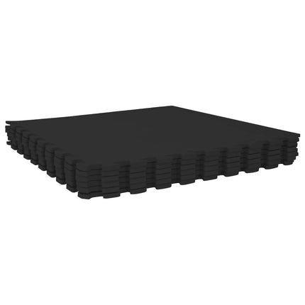 Gulvmåtter 50 pcs Sort 18 m² EVA skum