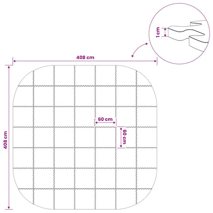 Poolbundmåtte 49 stk. Ø 408 cm Rund EVA skum Blå
