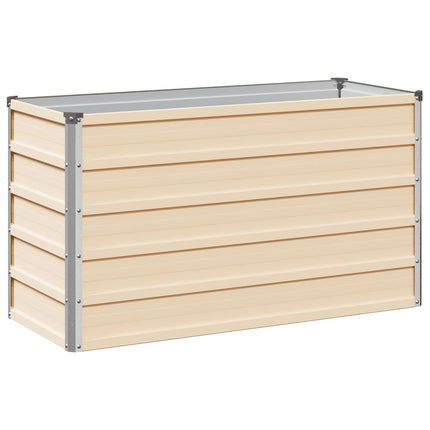 Hævet Havebed Elfenben 100 x 40 x 55 cm koldvalset stål