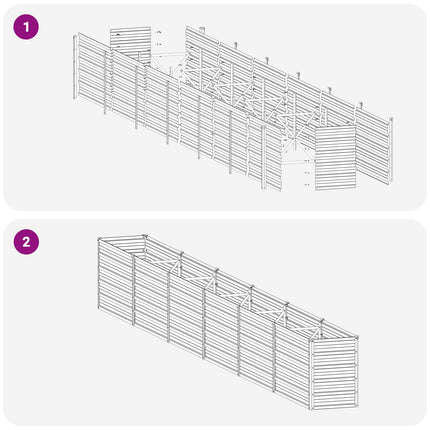 Hævet Havebed Antracit 480 x 40 x 55 cm koldvalset stål