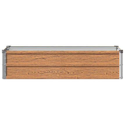 Hævet Havebed Træbrun 100 x 40 x 24 cm koldvalset stål