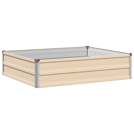 Hævet Havebed Elfenben 100 x 80 x 24 cm koldvalset stål