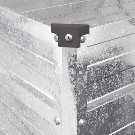 Hævet Havebed Sølv 160 x 80 x 24 cm galvaniseret