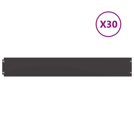 Plænekant 30 pcs 15 x 103 cm Stål Sort