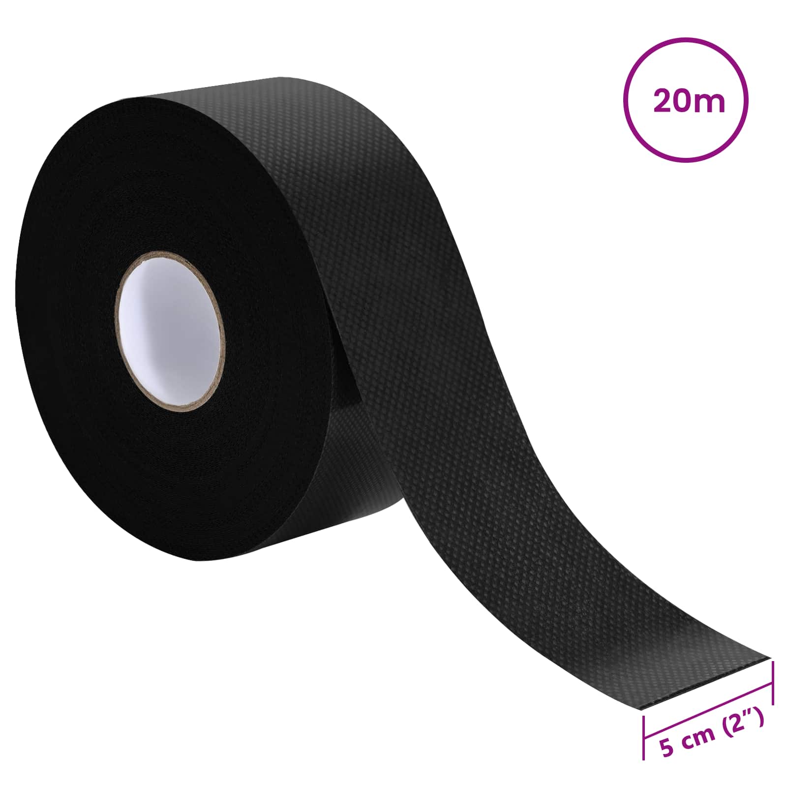 Selvklæbende kunstgræs tape Sort 20 x 0,05 cm Non-woven stof