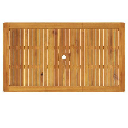 5-Piece Garden Dining Set Naturfarvet Massivt Akacietræ
