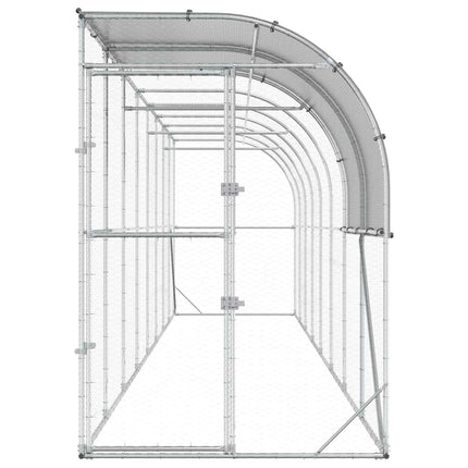 Hønsehus Mod Væg Sølv 800 x 100 x 215 cm Galvaniseret stål