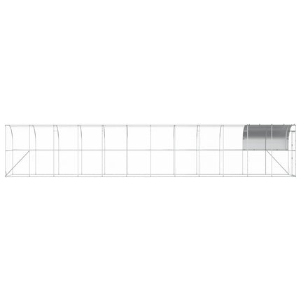 Hønsehus Mod Væg Sølv 1200 x 100 x 215 cm Galvaniseret stål