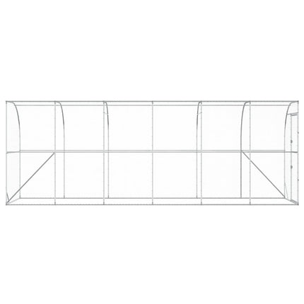 Hønsehus Mod Væg Sølv 600 x 150 x 215 cm Galvaniseret stål