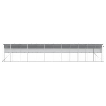 Hønsehus Mod Væg Sølv 600 x 150 x 215 cm Galvaniseret stål
