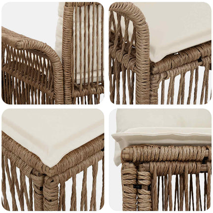Havesofa Sæt 7 stk. 7-Antal sæder Beige polyrattan